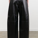 Jamie Haller Apparel Womens Pants Leather Sculpted Baggy Pant