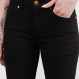 Mid Rise Crease in Black
