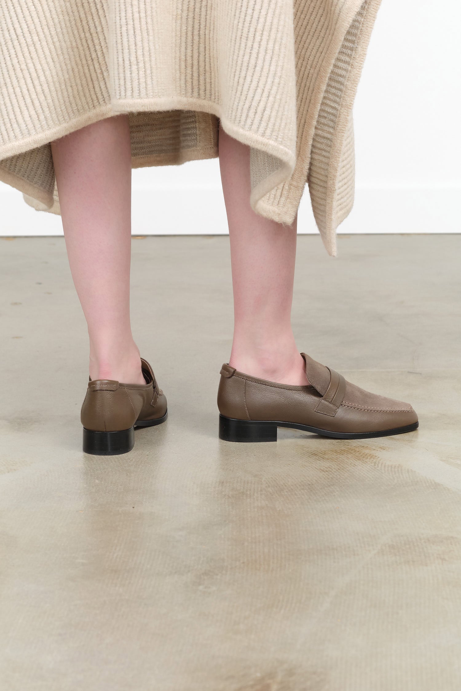 Taupe Leather Mod Loafer by Jamie Haller