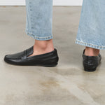 Back view of Penny Loafer in Black