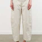Jamie Haller Apparel Womens Denim The Baggy Painter Crop in Ecru