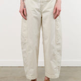 Jamie Haller Apparel Womens Denim The Baggy Painter Crop in Ecru
