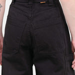 Jamie Haller Designer Brand Washed Black Denim The Baggy Painter High Waisted Wide Barrel Leg Jean with Cargo Pockets