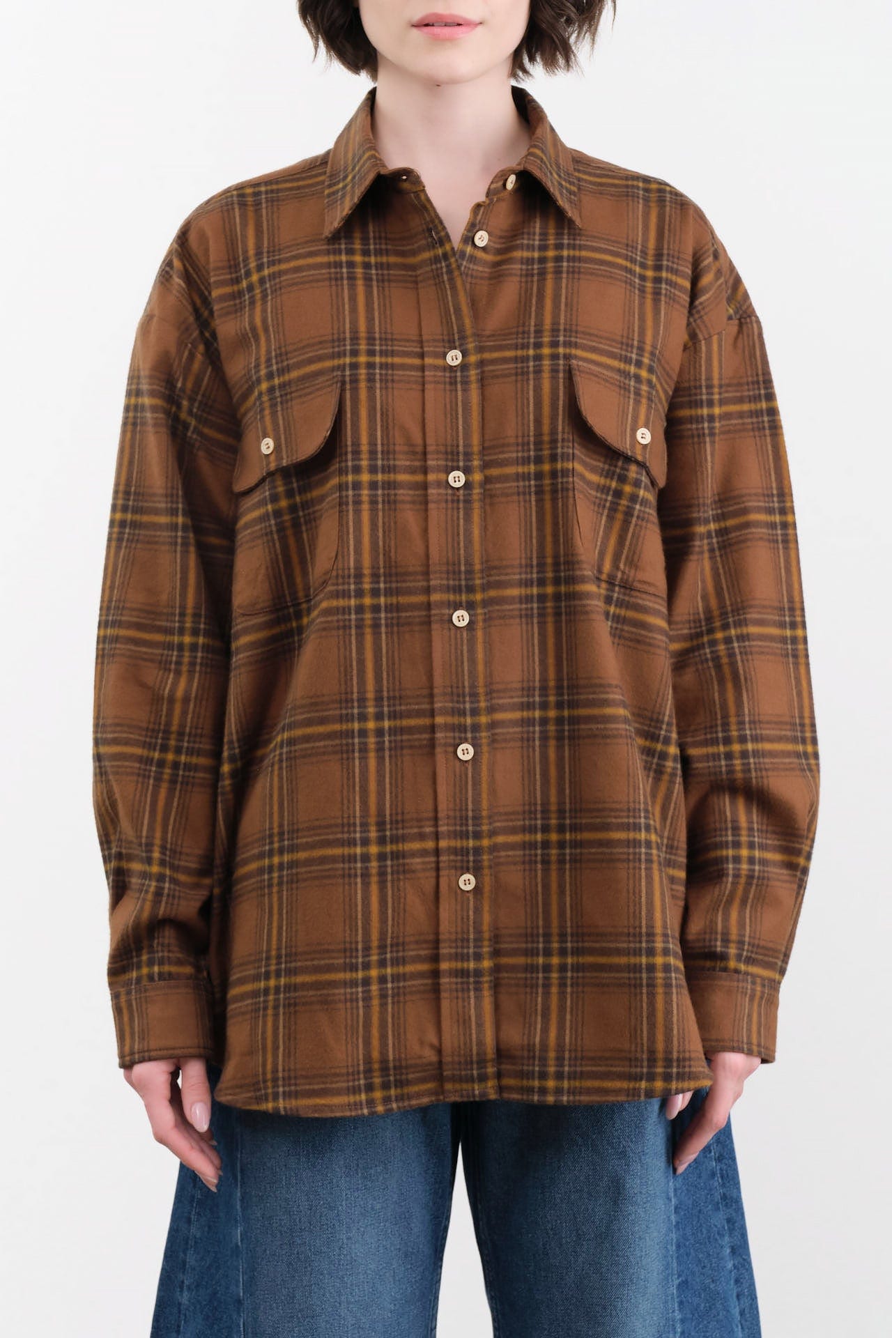 Jamie Haller Apparel Womens Blouses The Big Shirt Flannel