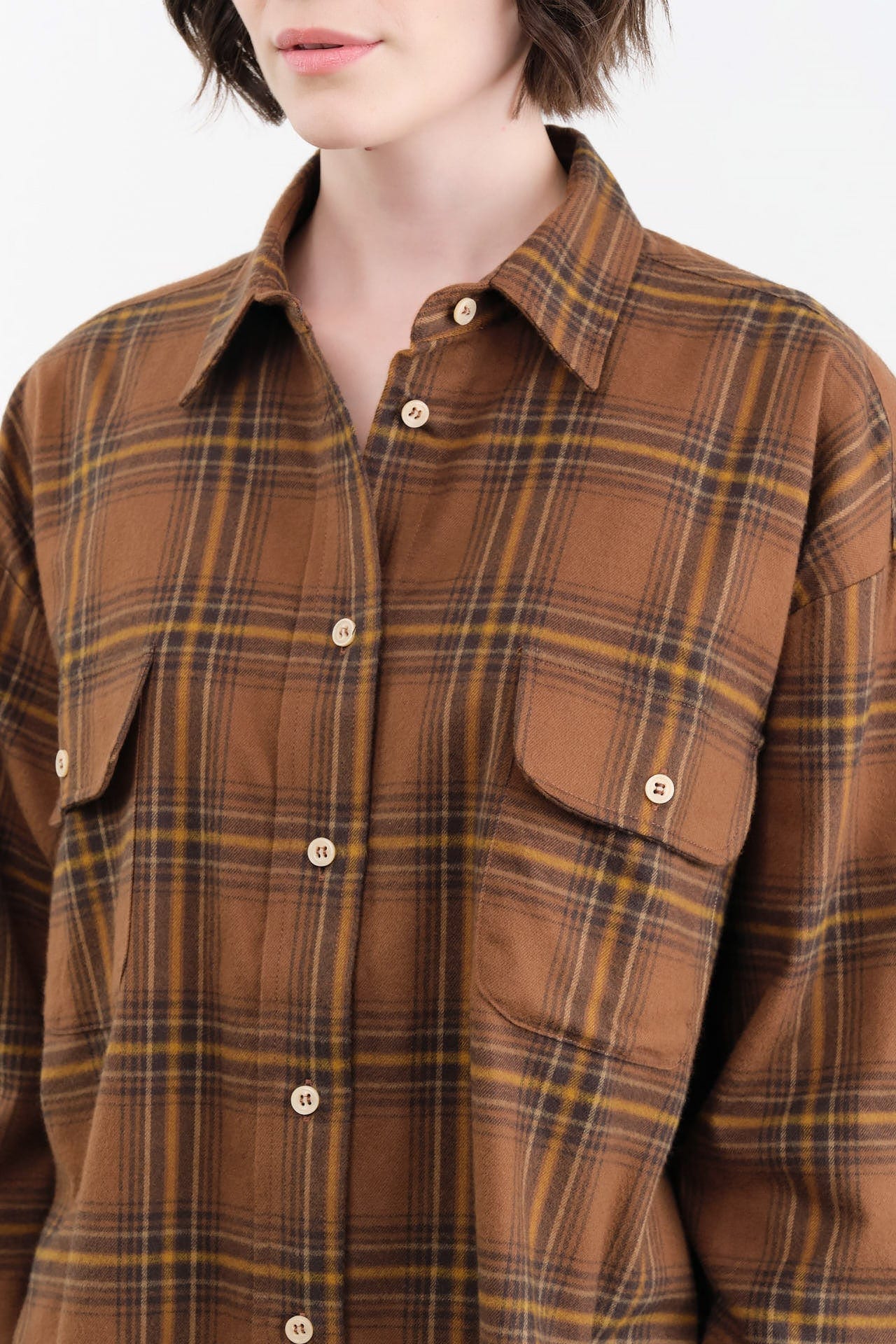 Jamie Haller Apparel Womens Blouses The Big Shirt Flannel