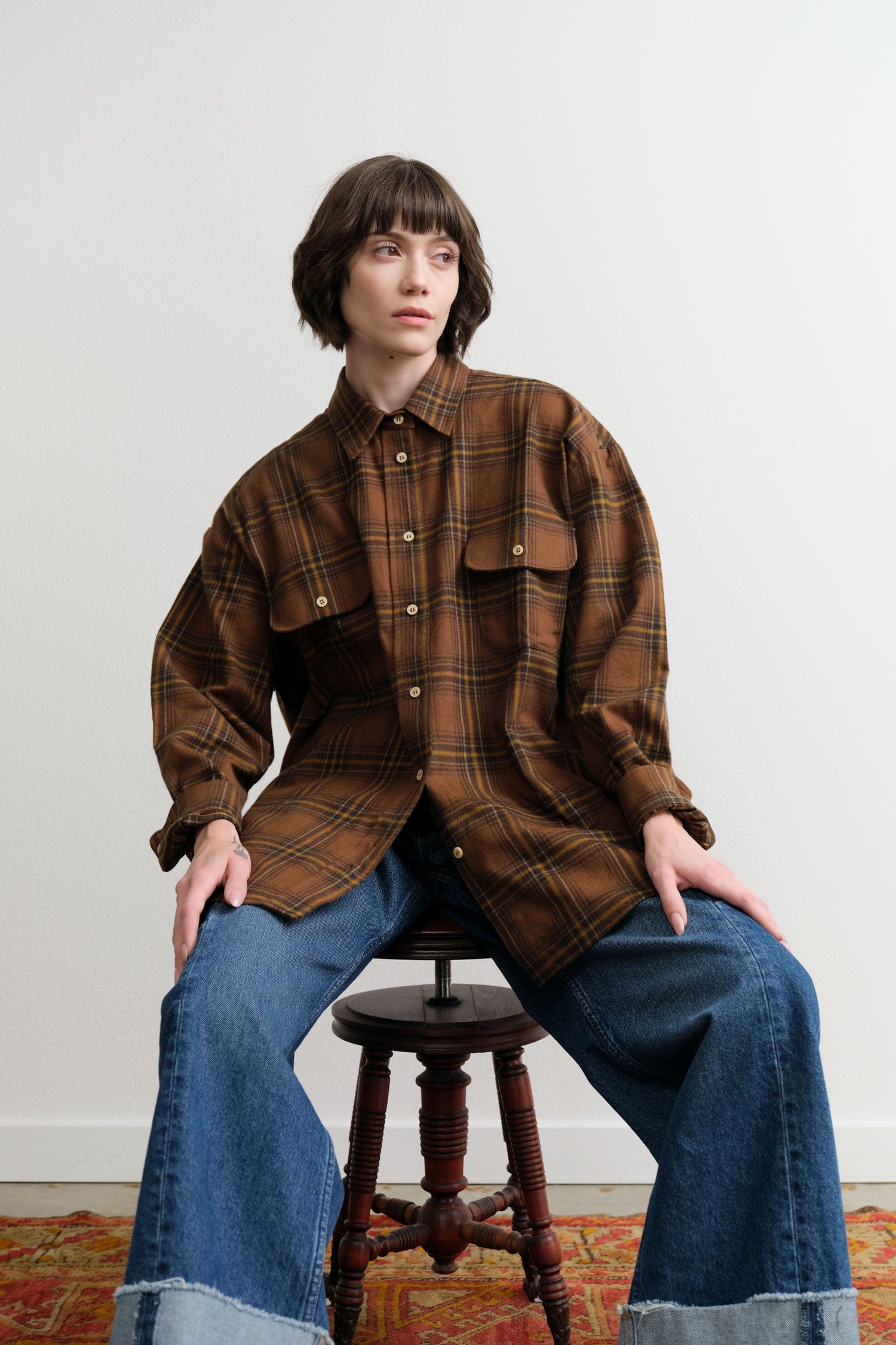 Jamie Haller Apparel Womens Blouses The Big Shirt Flannel