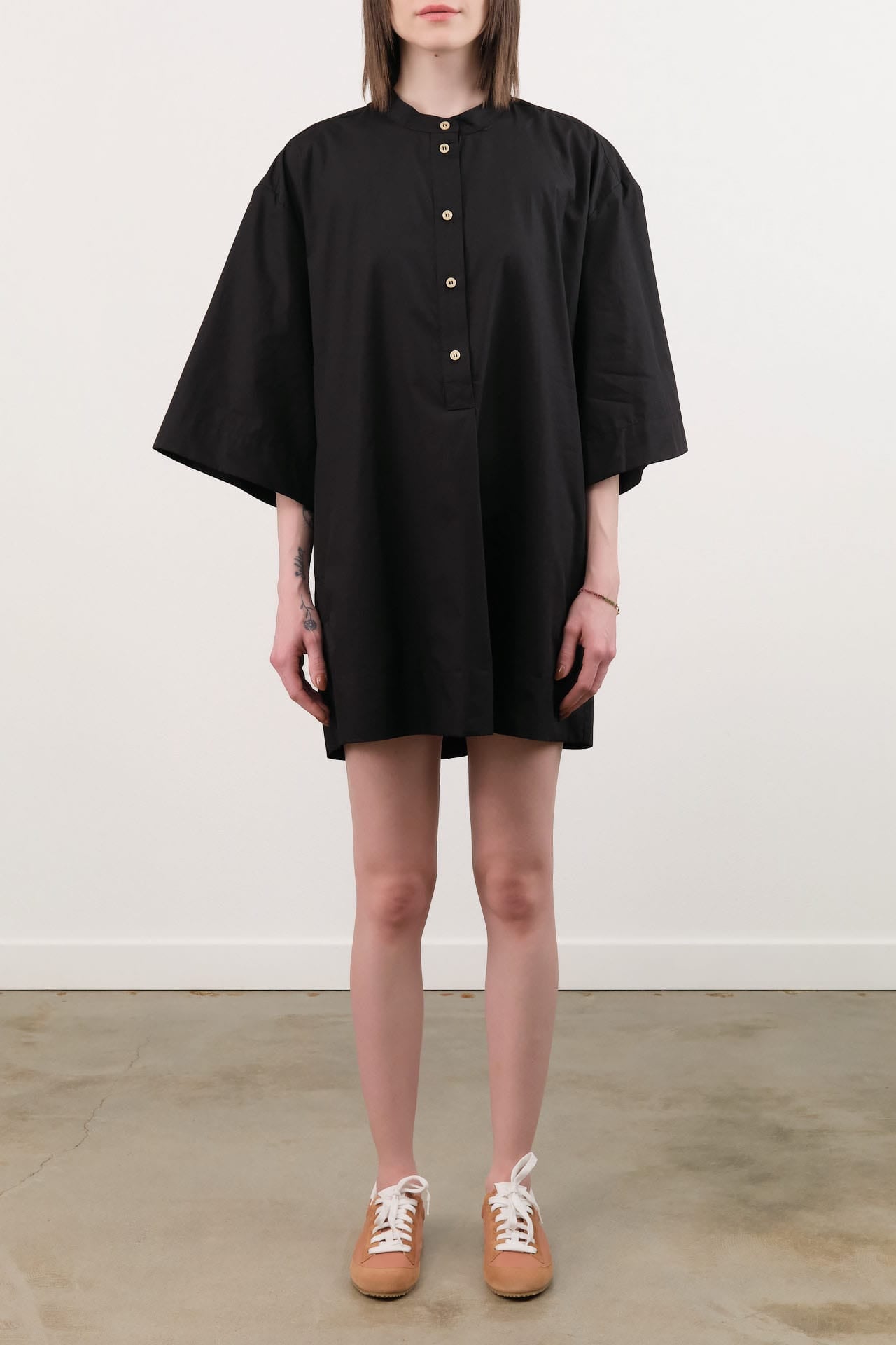 Jamie Haller Apparel Womens Dresses The Caftan Mini Dress in Black