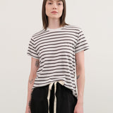 Jamie Haller Apparel Womens Blouses The Chameleon Tee in White Stripes