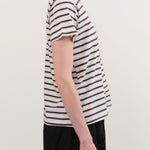 Jamie Haller Apparel Womens Blouses The Chameleon Tee in White Stripes