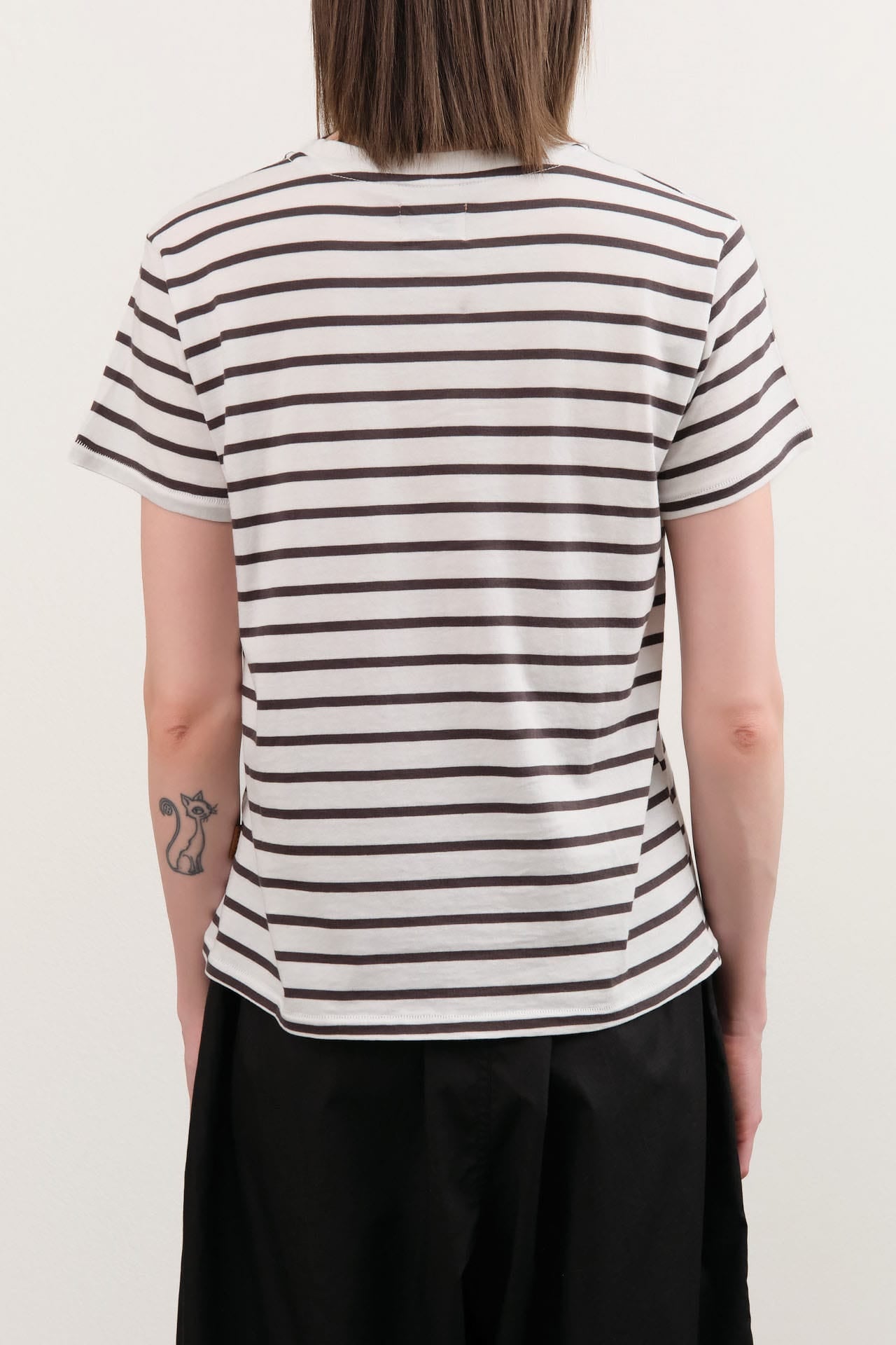 Jamie Haller Apparel Womens Blouses The Chameleon Tee in White Stripes
