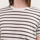 Jamie Haller Apparel Womens Blouses The Chameleon Tee in White Stripes