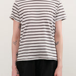 Jamie Haller Apparel Womens Blouses The Chameleon Tee in White Stripes