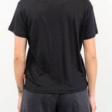 Jamie Haller Apparel Womens Blouses The Chameleon Tee Linen in Black