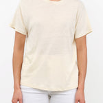 Jamie Haller Apparel Womens Blouses The Chameleon Tee Linen in Ecru