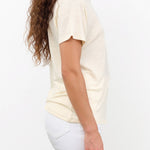 Jamie Haller Apparel Womens Blouses The Chameleon Tee Linen in Ecru