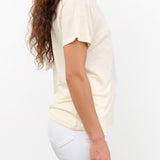 Jamie Haller Apparel Womens Blouses The Chameleon Tee Linen in Ecru