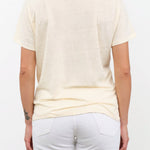 Jamie Haller Apparel Womens Blouses The Chameleon Tee Linen in Ecru