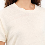 Jamie Haller Apparel Womens Blouses The Chameleon Tee Linen in Ecru