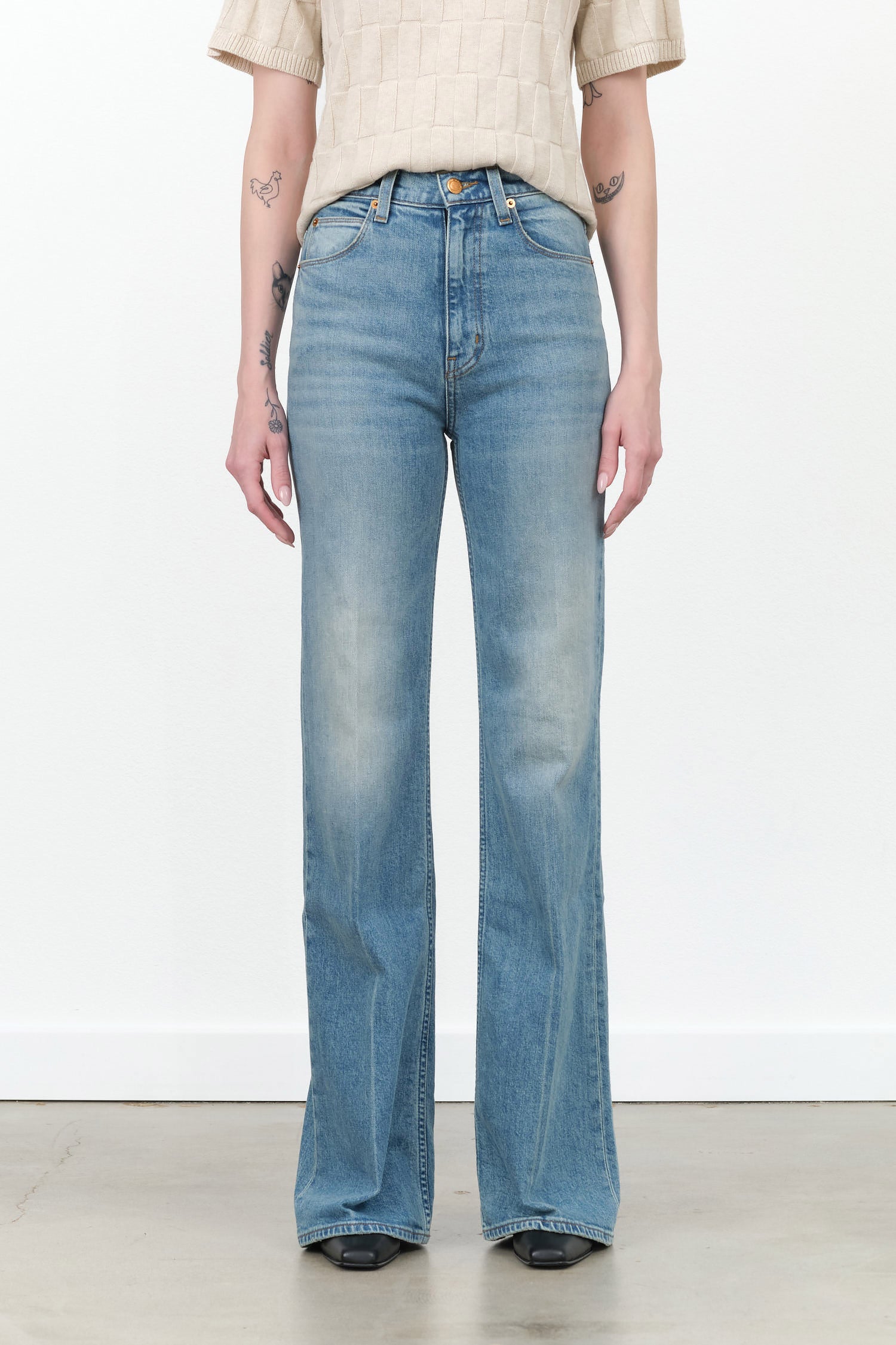 The Crease Jean by Jamie Haller in Worn Indigo