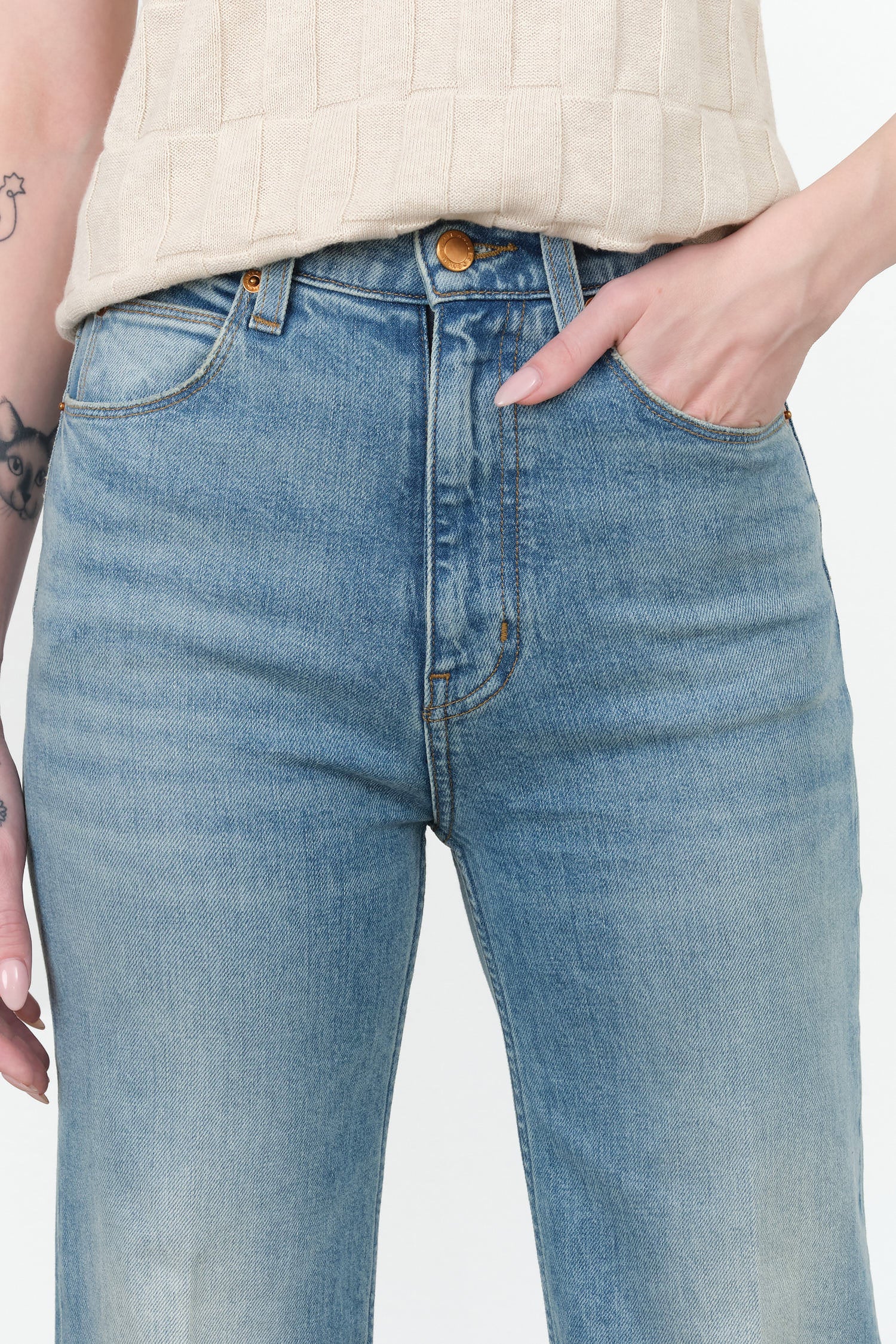 Worn Indigo The Crease Jean by Jamie Haller