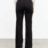 Jamie Haller Designer Brand High Waisted  Long The Crease Jean in Black Denim