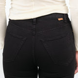 High Waisted  Long The Crease Jean in Black Denim by Jamie Haller Designer Brand 