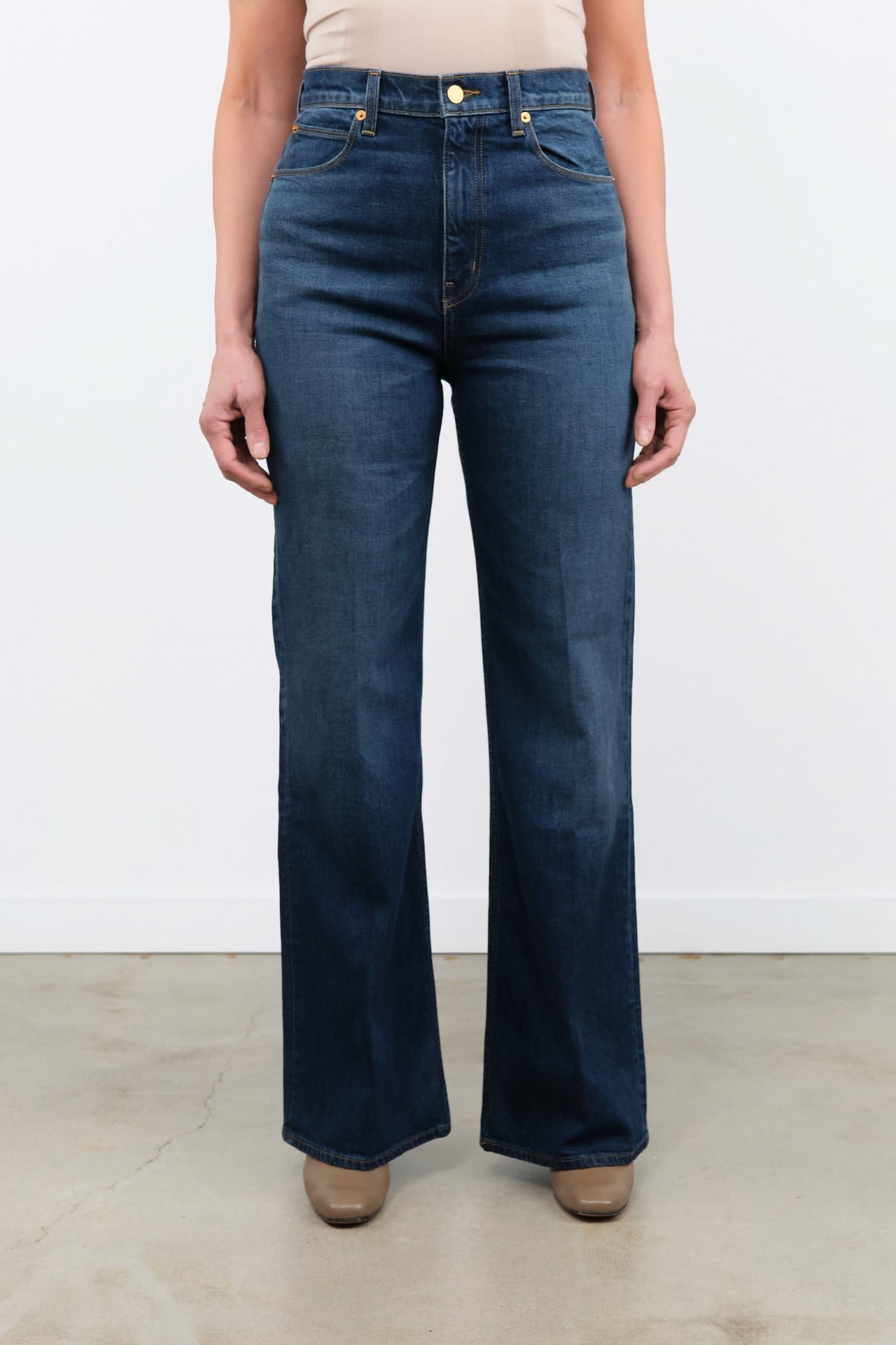 Jamie Haller Apparel Womens Denim The Crease Jean in Distressed Dark