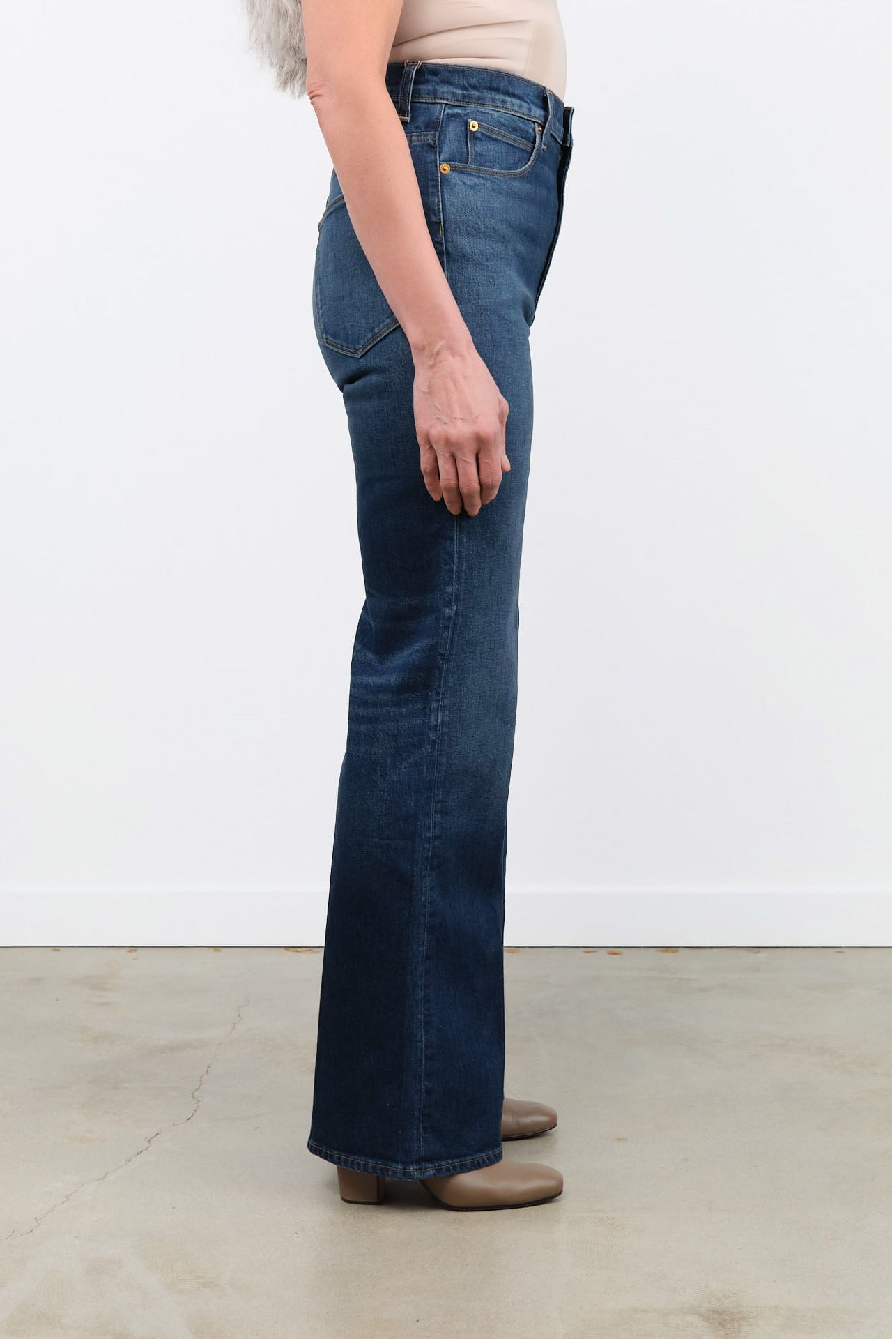 Jamie Haller Apparel Womens Denim The Crease Jean in Distressed Dark