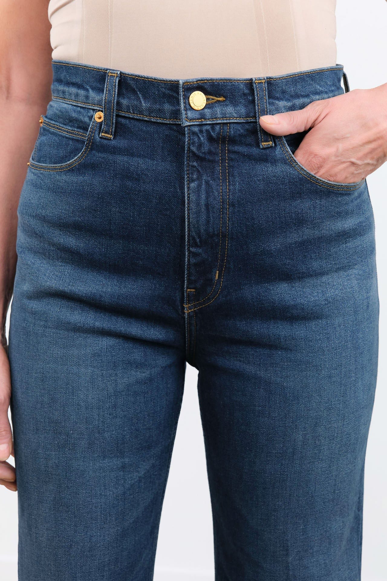 Jamie Haller Apparel Womens Denim The Crease Jean in Distressed Dark