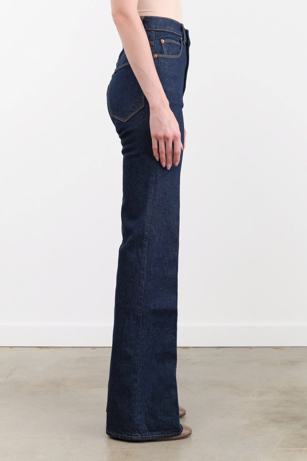 Jamie Haller Apparel Womens Denim The Crease Jean in Raw Rinse
