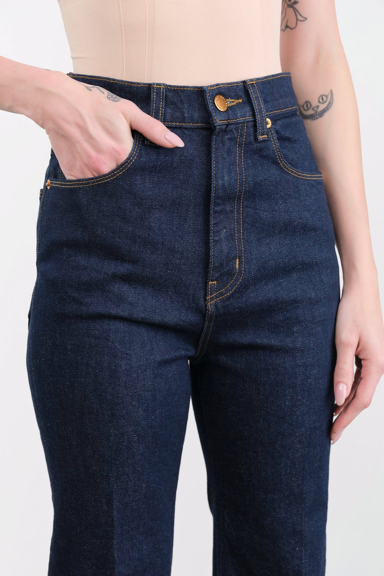 Jamie Haller Apparel Womens Denim The Crease Jean in Raw Rinse