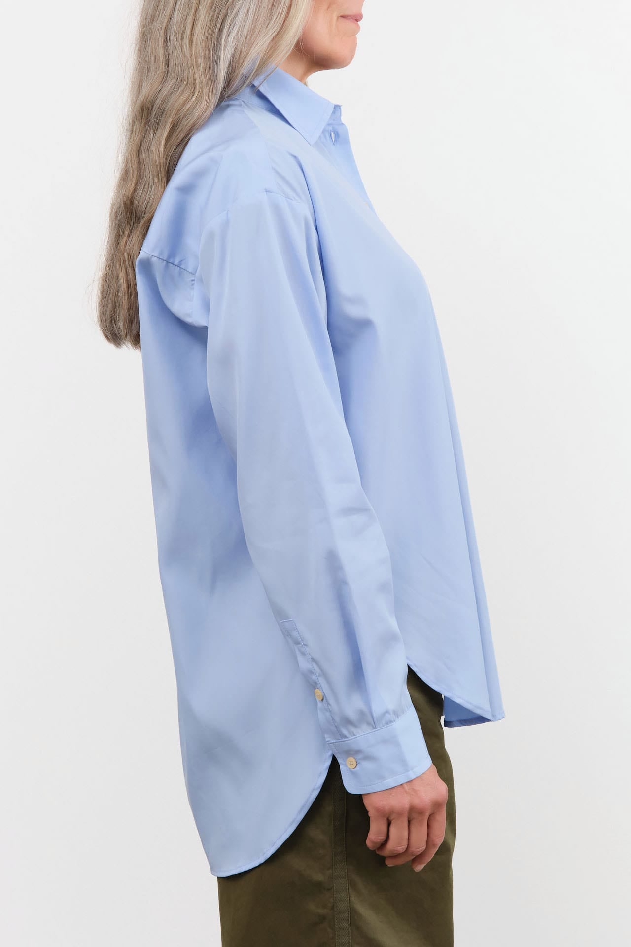 Jamie Haller Apparel Womens Blouses The Essential Shirt in Cornflower