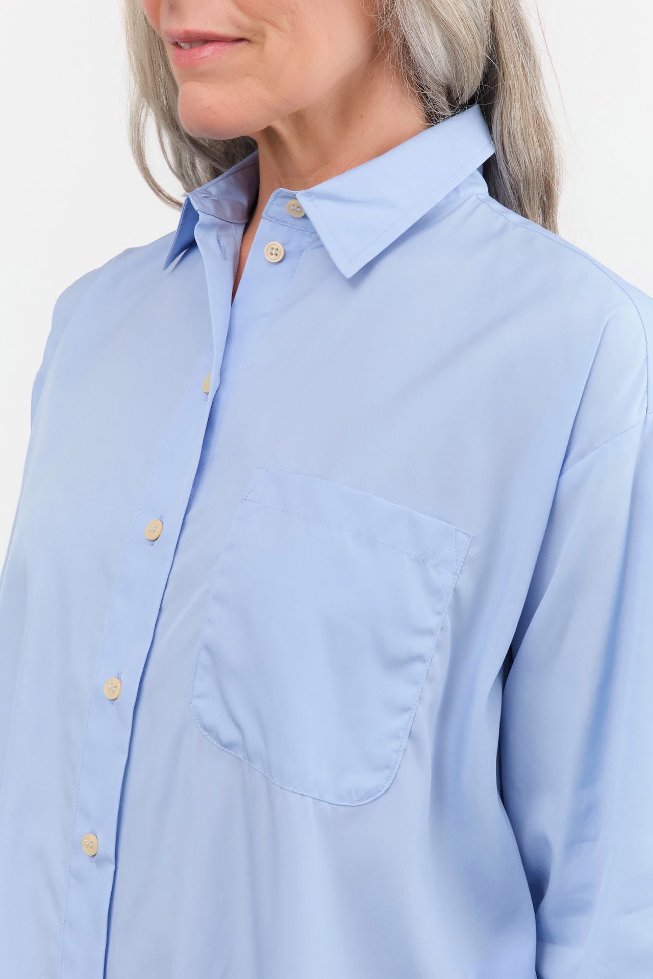 Jamie Haller Apparel Womens Blouses The Essential Shirt in Cornflower
