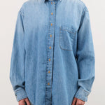 Jamie Haller Apparel Womens Blouses The Essential Shirt in Timeworn Indigo