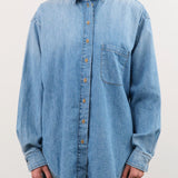 Jamie Haller Apparel Womens Blouses The Essential Shirt in Timeworn Indigo