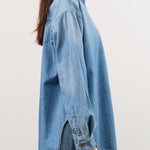 Jamie Haller Apparel Womens Blouses The Essential Shirt in Timeworn Indigo