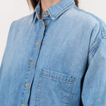 Jamie Haller Apparel Womens Blouses The Essential Shirt in Timeworn Indigo