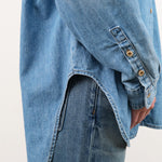 Jamie Haller Apparel Womens Blouses The Essential Shirt in Timeworn Indigo