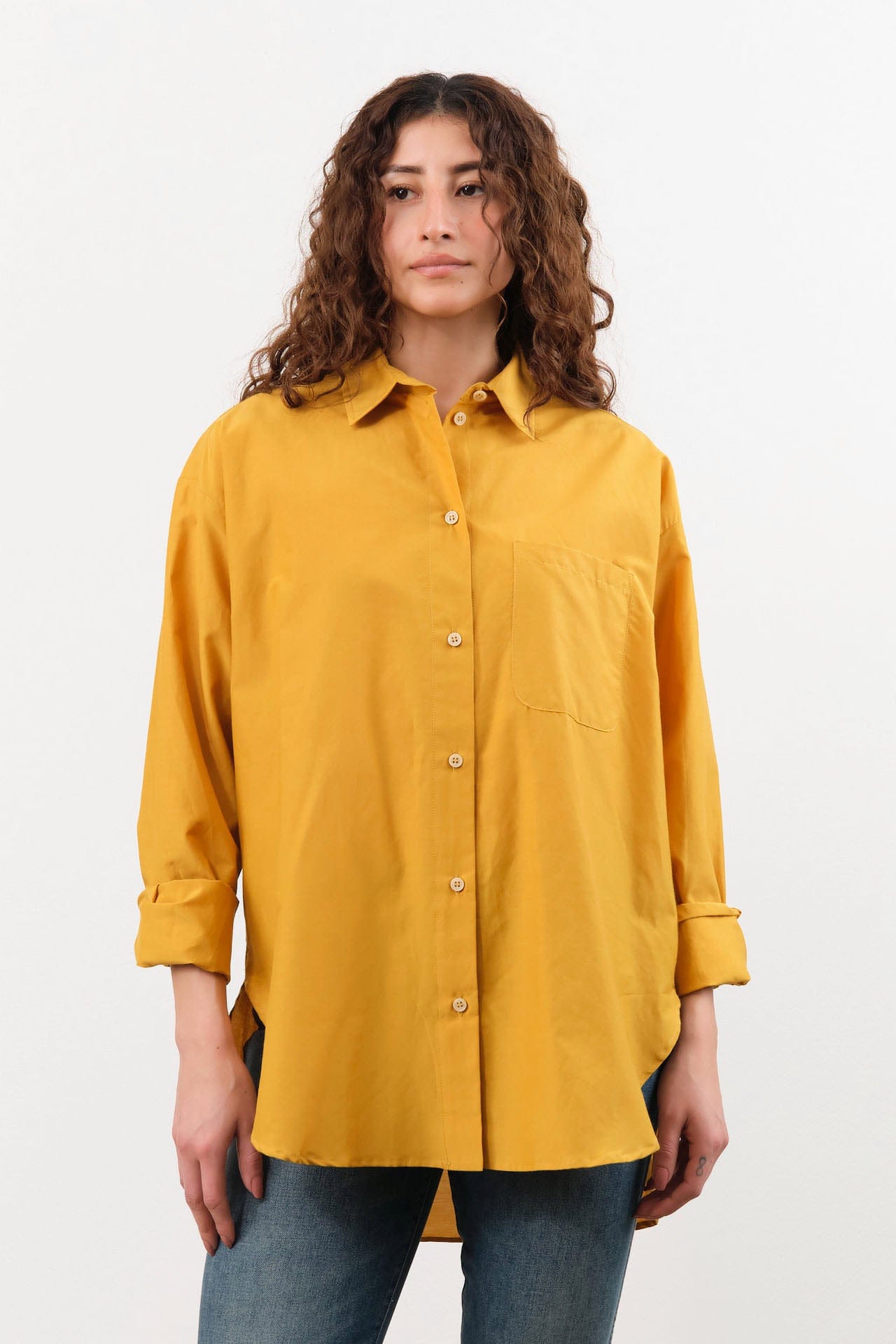 Jamie Haller Apparel Womens Blouses The Essential Shirt in Turmeric