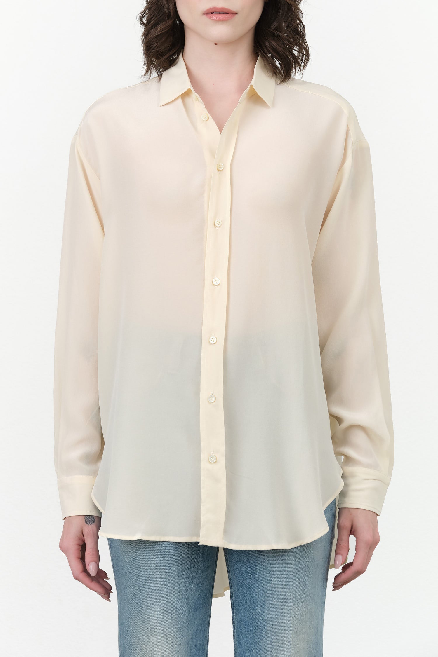 The Essential Silk Blouse by Jamie Haller in Creme