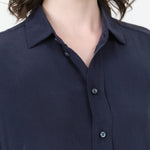 Navy The Essential Silk Blouse by Jamie Haller