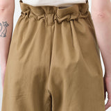 Jamie Haller Designer Brand The Everything Pant with Paper Bag Elastic Waist and Tie Belt by Chestnut Brown 