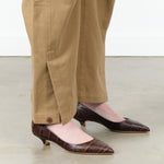 Jamie Haller Designer Brand The Everything Pant with Paper Bag Elastic Waist and Tie Belt by Chestnut Brown 