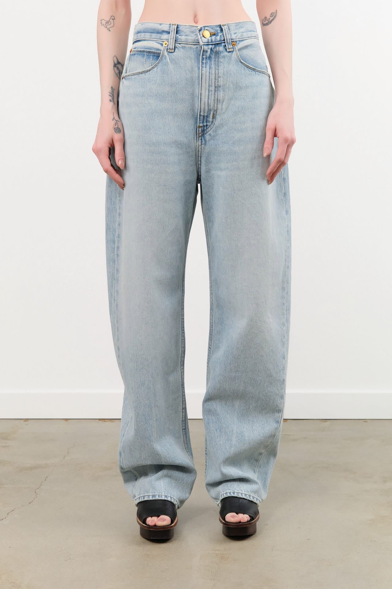 Jamie Haller Apparel Womens Denim The Fan Jean in Light Stone