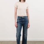 Jamie Haller Apparel Womens Denim The Kenickie Blind Crease Jean in Ione Indigo