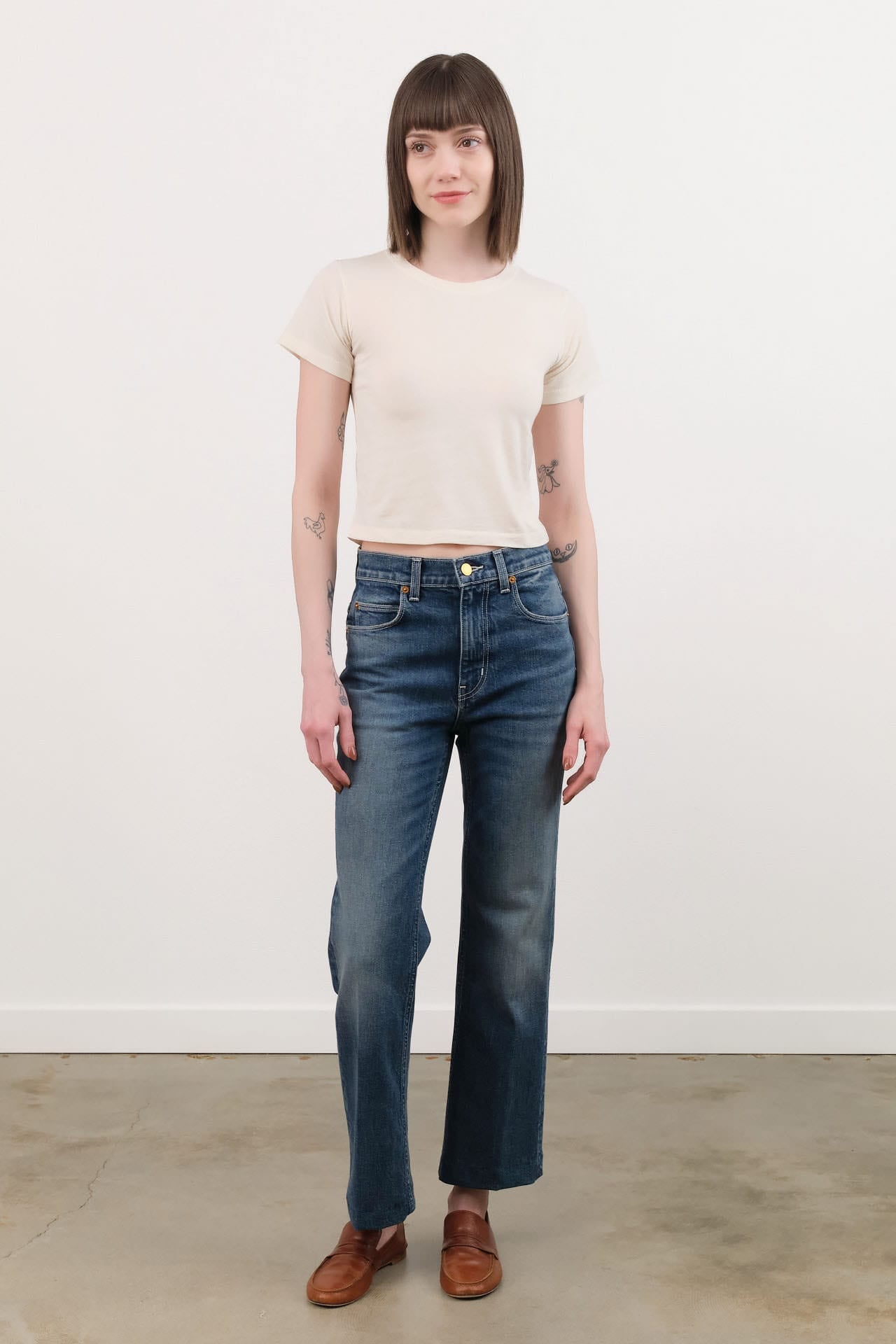 Jamie Haller Apparel Womens Denim The Kenickie Blind Crease Jean in Ione Indigo