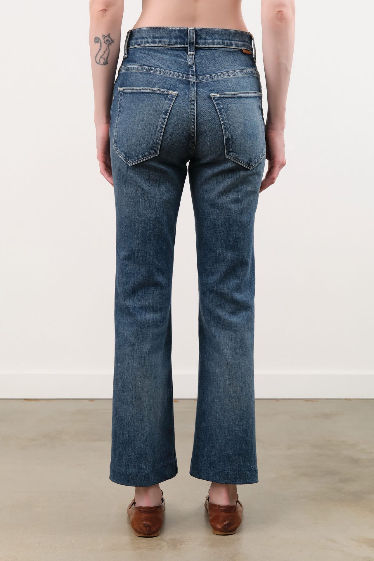 Jamie Haller Apparel Womens Denim The Kenickie Blind Crease Jean in Ione Indigo