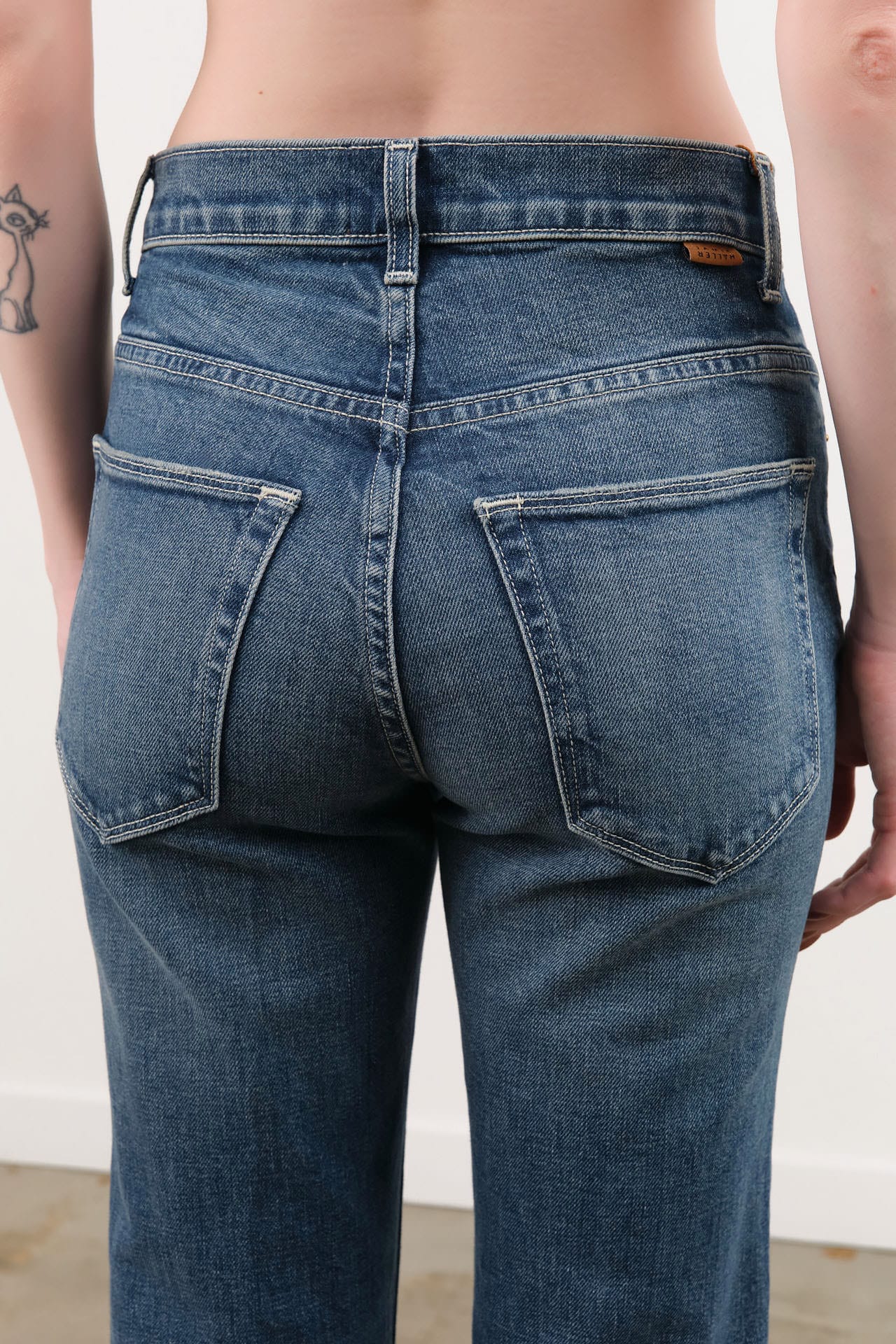 Jamie Haller Apparel Womens Denim The Kenickie Blind Crease Jean in Ione Indigo