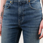 Jamie Haller Apparel Womens Denim The Kenickie Blind Crease Jean in Ione Indigo