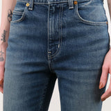Jamie Haller Apparel Womens Denim The Kenickie Blind Crease Jean in Ione Indigo